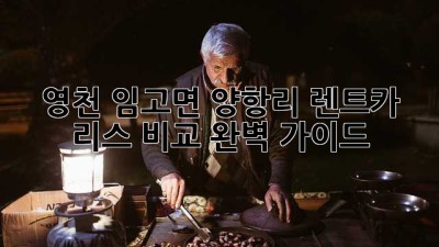 영천 임고면 양항리 렌트카, 리스 비교 완벽 가이드!
